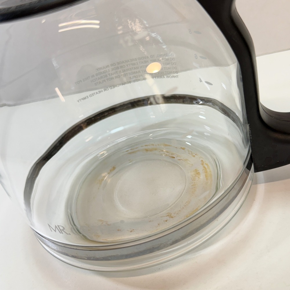 Mr Coffee Replacement Carafe 12 Cup Clear Black Glass Coffee Pot PL12 OEM Part - Picture 5 of 9